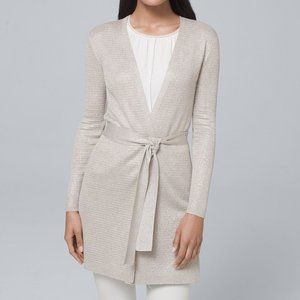 White House Black Market Metallic Belted Cover-Up Medium